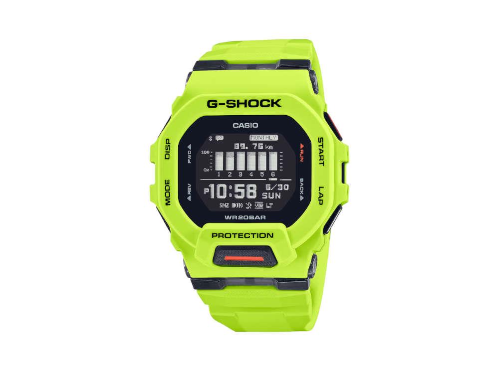 Reloj de Cuarzo G-SHOCK Casio G-Squad, Resina, Negro, 48.4 × 45.9mm, GBD-200-9ER