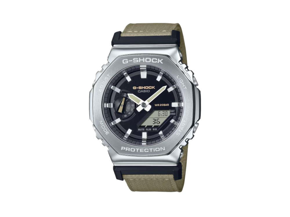 Reloj de Cuarzo G-SHOCK Casio Utility Metal, Negro, 49.3 × 44.4mm, GM-2100C-5AER