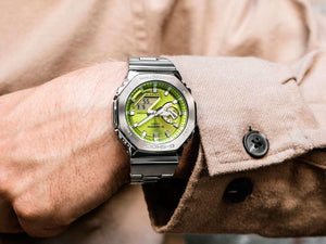 Reloj de Cuarzo G-SHOCK Casio G-Steel, Verde, 49.3mm × 44.4mm, GM-2110D-3AER