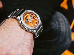 Reloj de Cuarzo G-SHOCK Casio G-Steel, Naranja, 49.3mm × 44.4mm, GM-2110D-4AER