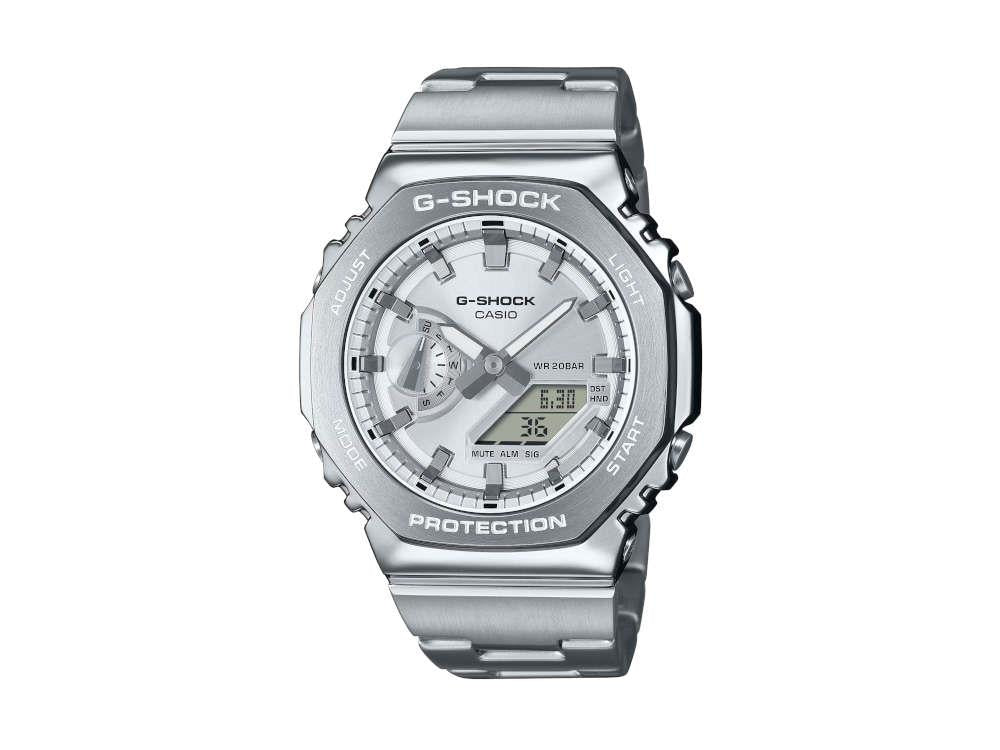 Reloj de Cuarzo G-SHOCK Casio G-Steel, Plata, 49.3mm × 44.4mm, GM-2110D-7AER