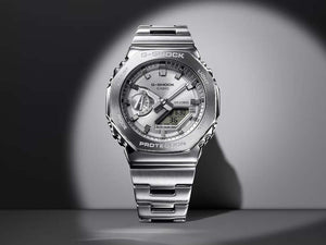 Reloj de Cuarzo G-SHOCK Casio G-Steel, Plata, 49.3mm × 44.4mm, GM-2110D-7AER