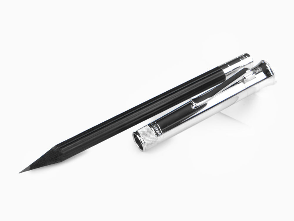 Lápiz Perfecto Graf von Faber-Castell, Madera de cedro, Platino, Negro 118568