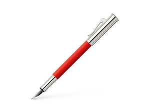 Estilográfica Graf von Faber-Castell Guilloche India Red, Resina, Rojo