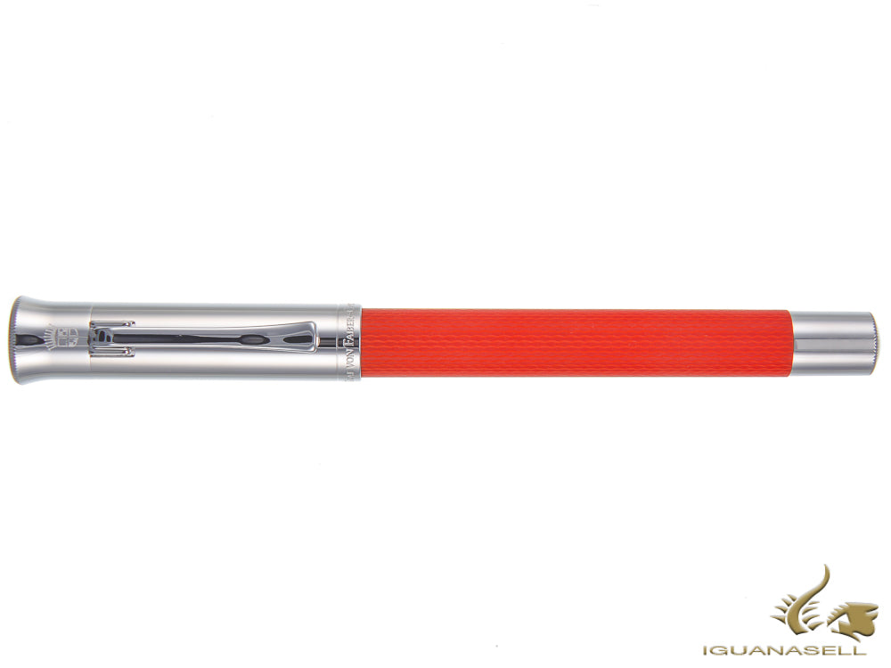 Estilográfica Graf von Faber-Castell Guilloche India Red, Resina, Rojo