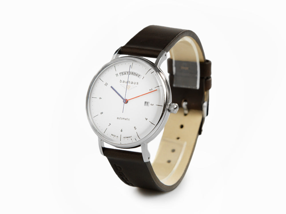 Reloj Automático Bauhaus, Blanco, 41 mm, Día y fecha, 2162-1