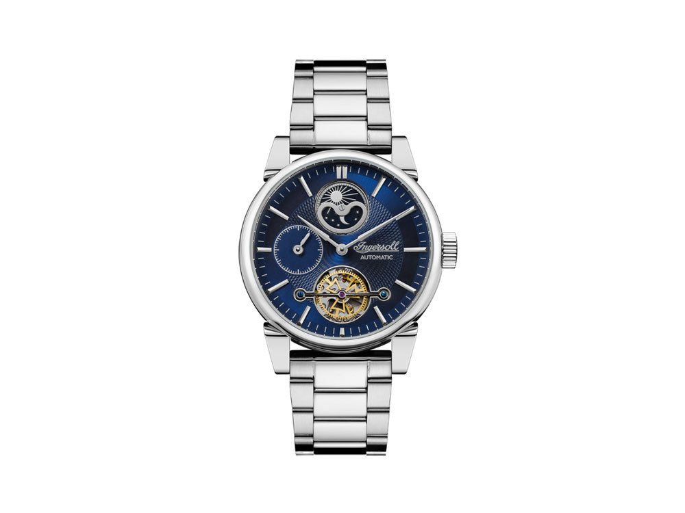 Reloj Automático Ingersoll Swing, 45 mm, Azul, Fase lunar, GMT, I07501