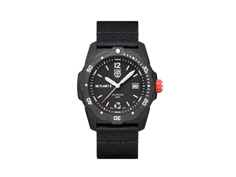 Reloj de Cuarzo Luminox Bear Grylls No Planet B, Negro, 42 mm, XB.3722.ECO