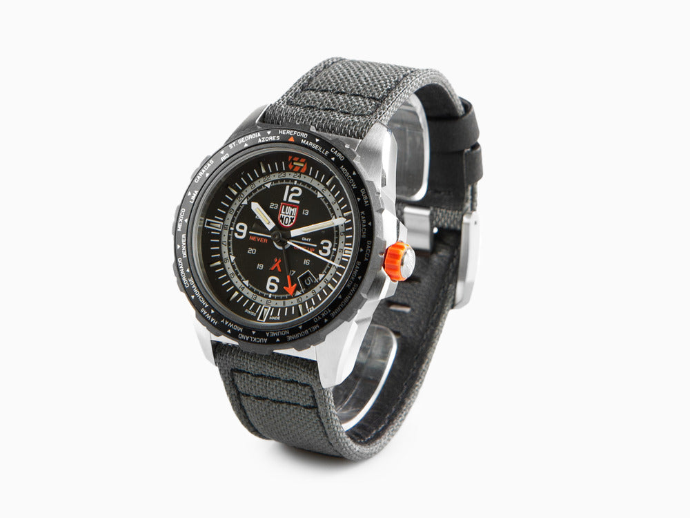 Reloj de Cuarzo Luminox Bear Grylls Survival GMT, Negro, 45 mm, 20 atm, XB.3761