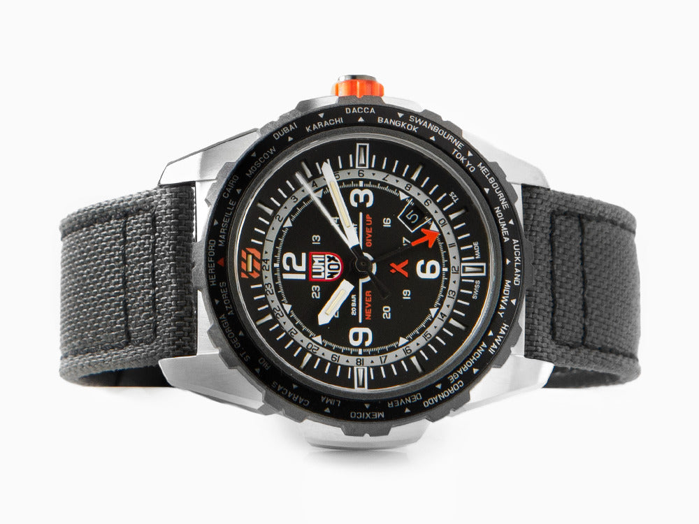 Reloj de Cuarzo Luminox Bear Grylls Survival GMT, Negro, 45 mm, 20 atm, XB.3761