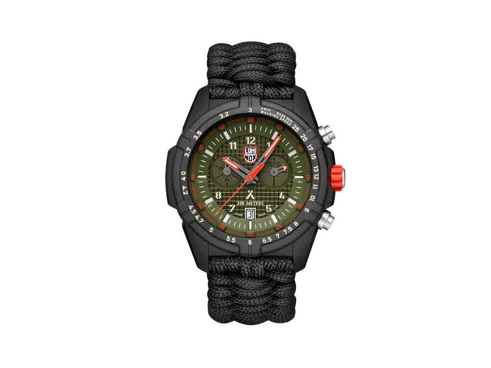 Reloj de Cuarzo Luminox Bear Grylls Survival Land Verde, 45mm, Paracord, XL.3797