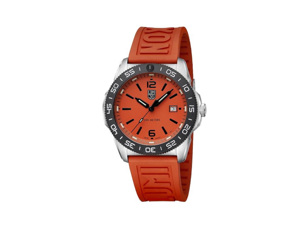 Reloj de Cuarzo Luminox Sea Pacific Diver, Naranja, 44 mm, Día, 20 atm, XS.3129