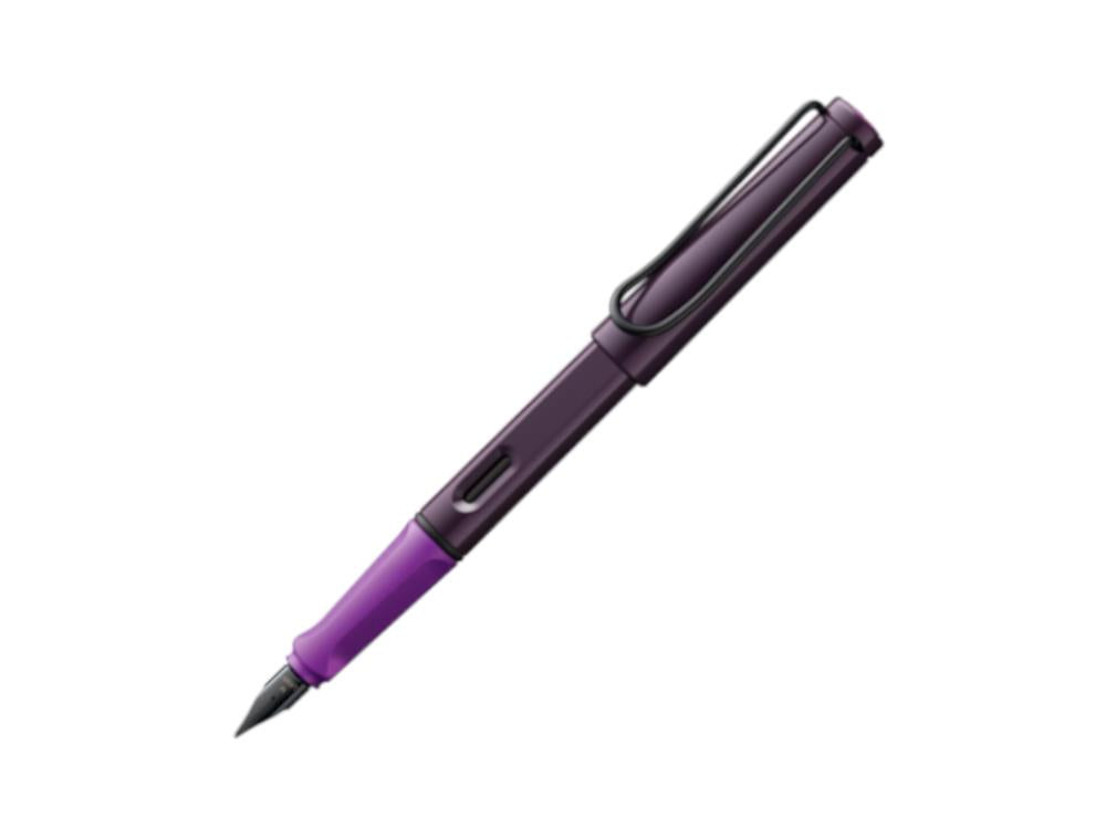 Pluma Estilográfica Lamy Safari Violet Blackberry, Resina Negra, 1238385