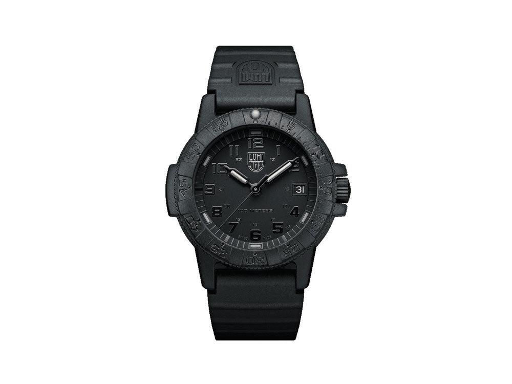 Reloj de Cuarzo Luminox Leatherback Sea Turtle, Negro, Carbono, 39mm, Día