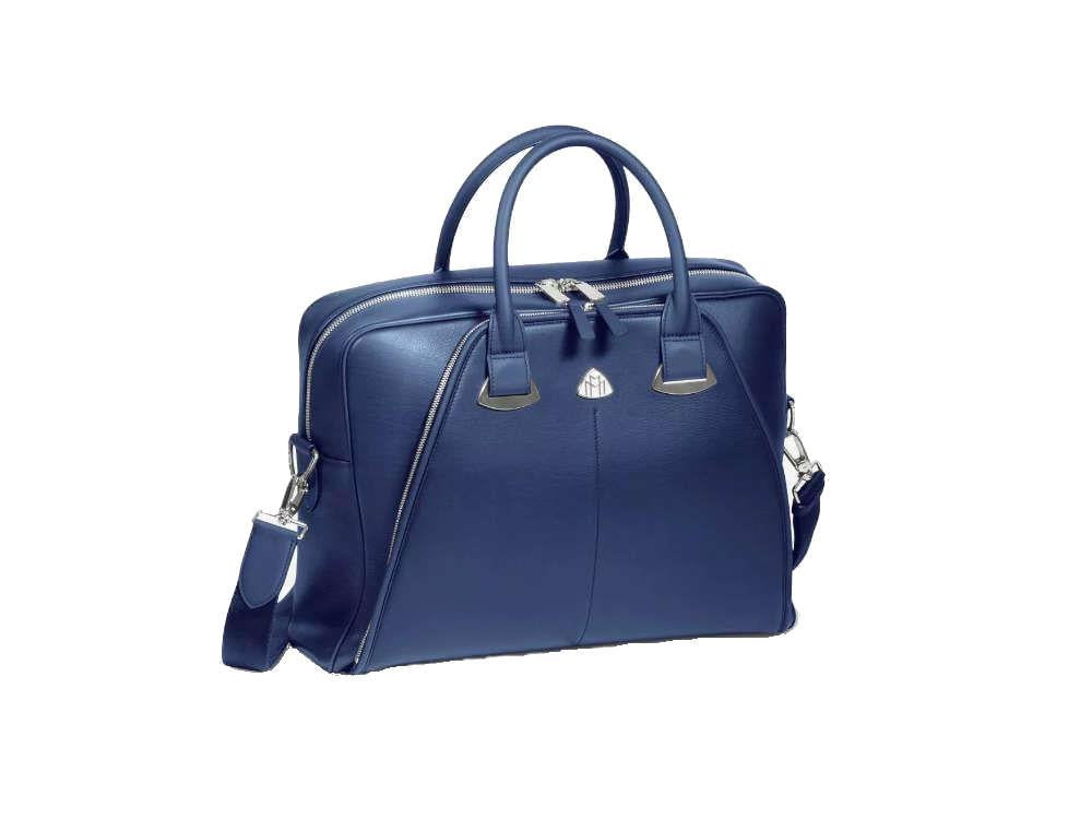 Portadocumentos Maybach The Adviser I, Piel, Azul, Cremallera, MMA-BAGADV-BLUE