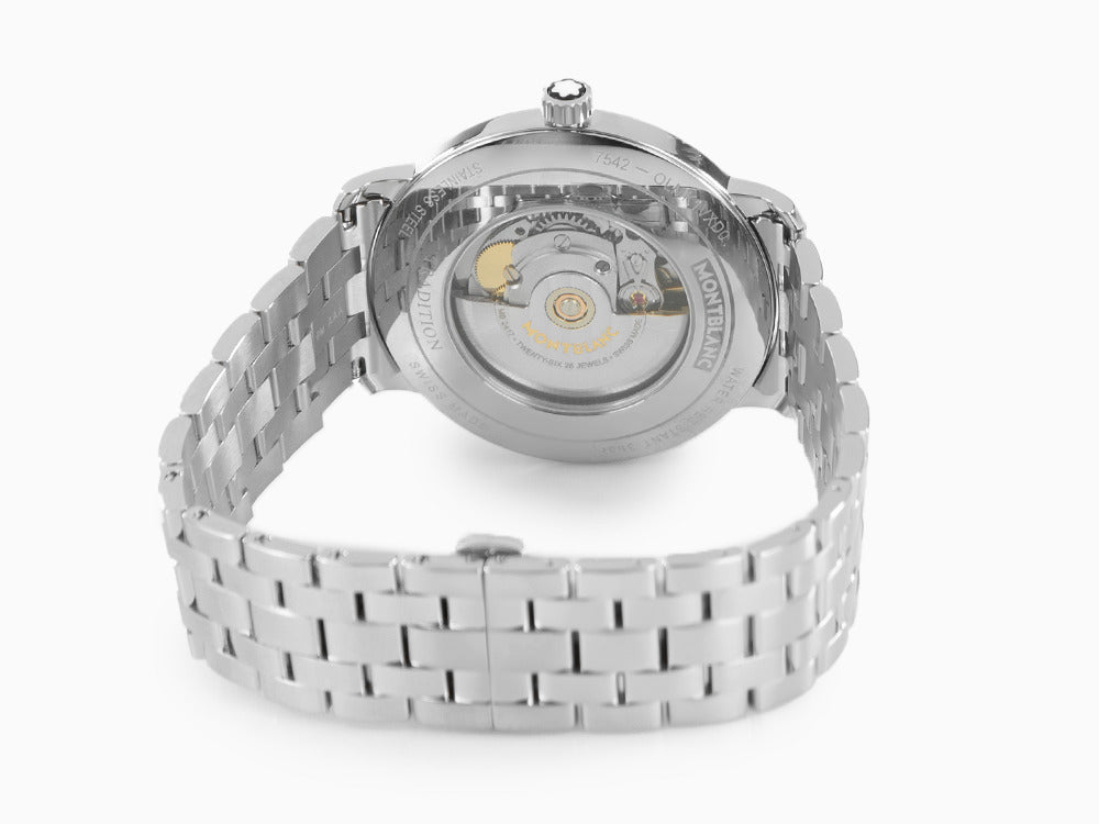 Reloj Automático Montblanc Tradition, Plata, 40 mm, Brazalete de acero, 127770