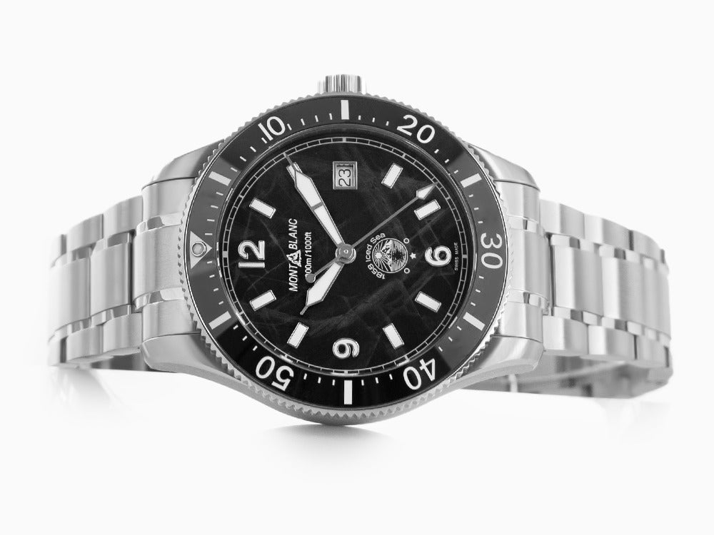 Reloj Automático Montblanc 1858 Iced Sea, Cerámica, Negro, 41 mm, 129371