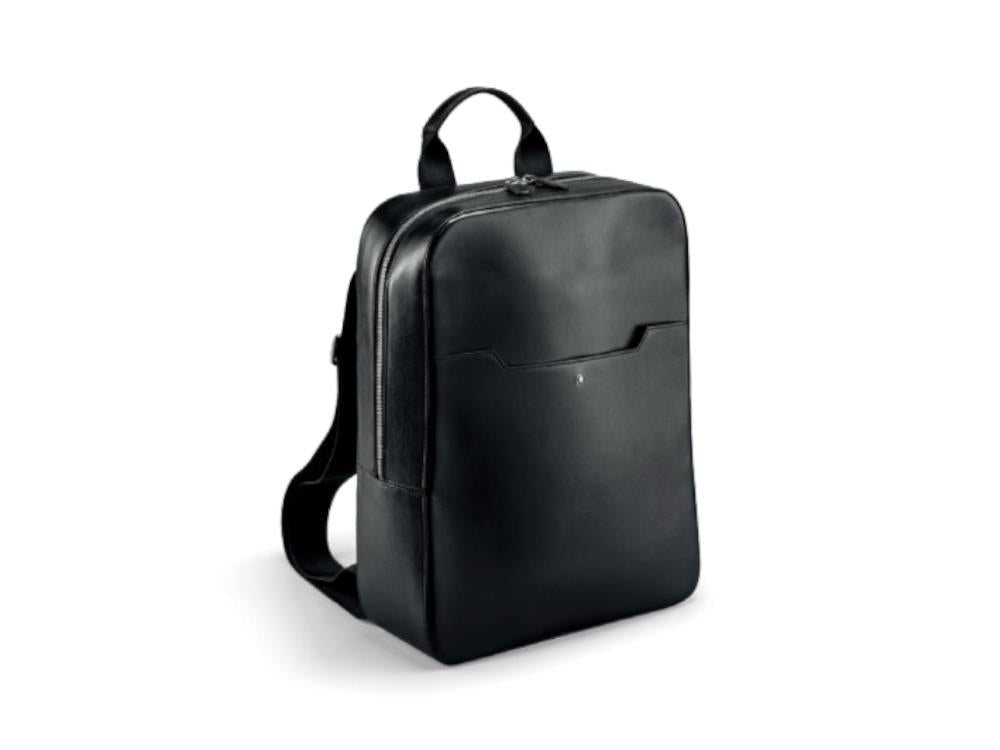 Mochila Montegrappa Signet Series, Piel, Negro, Cremallera, IC00BP00