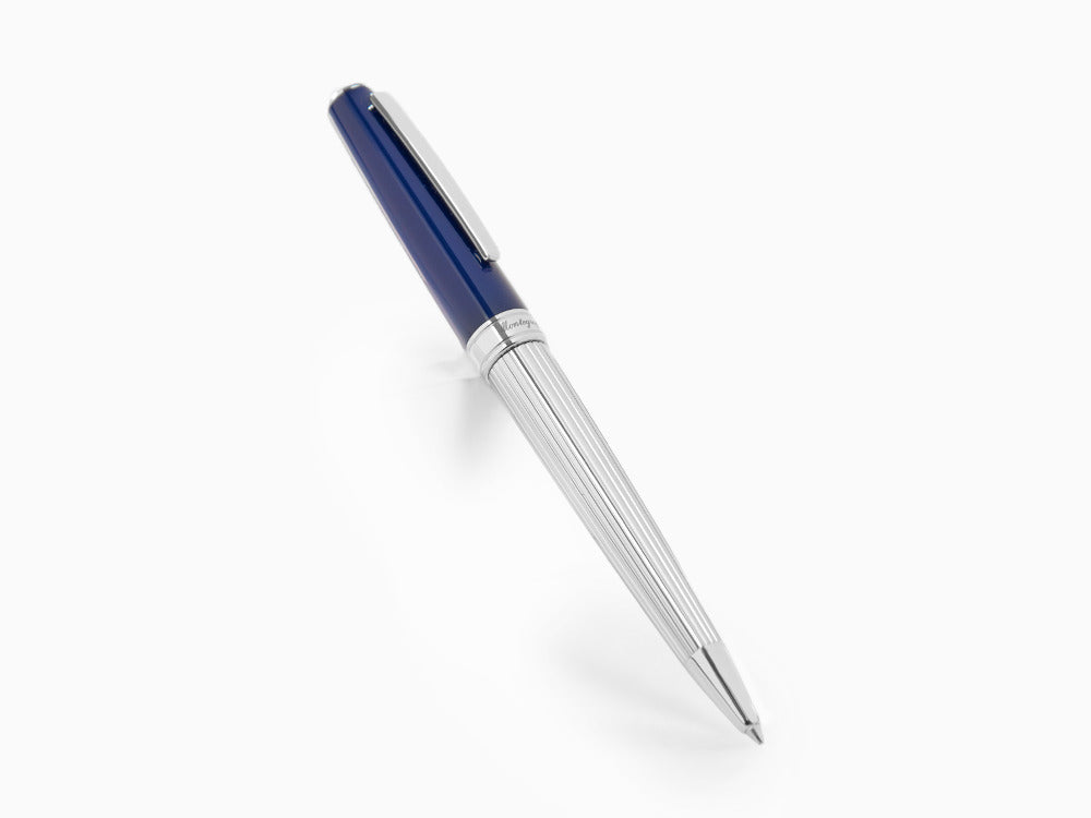 Bolígrafo Montegrappa Armonia Duetto, Acero, Azul, ISA1MBAB