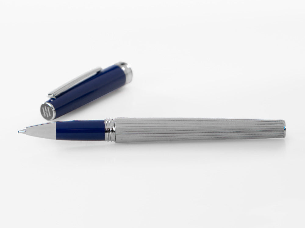 Roller Montegrappa Armonia Duetto, Acero, Azul, ISA1MRAB