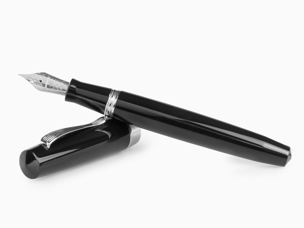 Pluma Estilográfica Montegrappa Elmo 02 Jet Black, ISE2R-AC