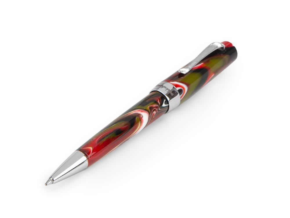 Bolígrafo Montegrappa Elmo 02 Asiago, Resina, Acero Inoxidable, ISE2RBAR