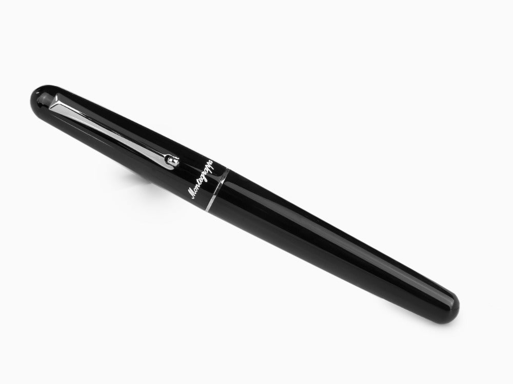 Pluma Estilográfica Montegrappa Elmo 01, Resina Negra, ISEOR-AC