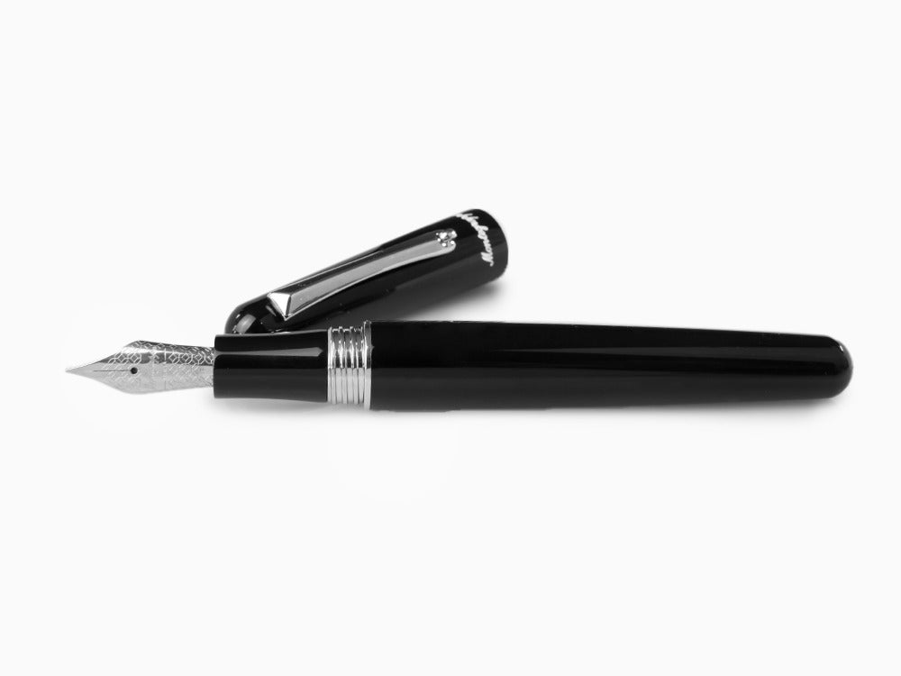 Pluma Estilográfica Montegrappa Elmo 01, Resina Negra, ISEOR-AC