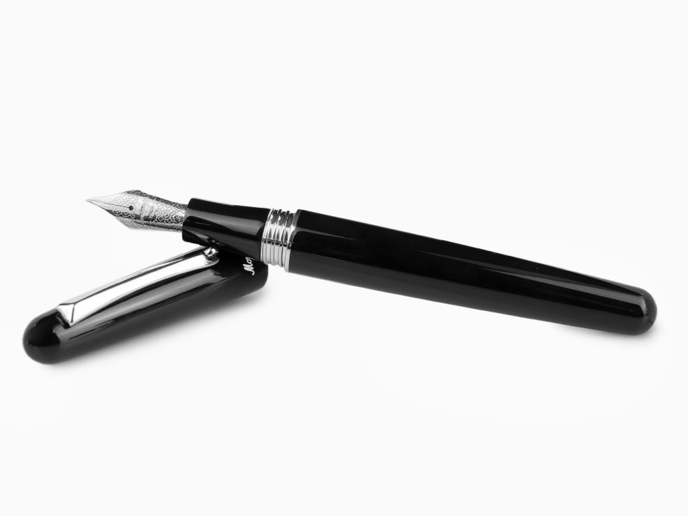 Pluma Estilográfica Montegrappa Elmo 01, Resina Negra, ISEOR-AC