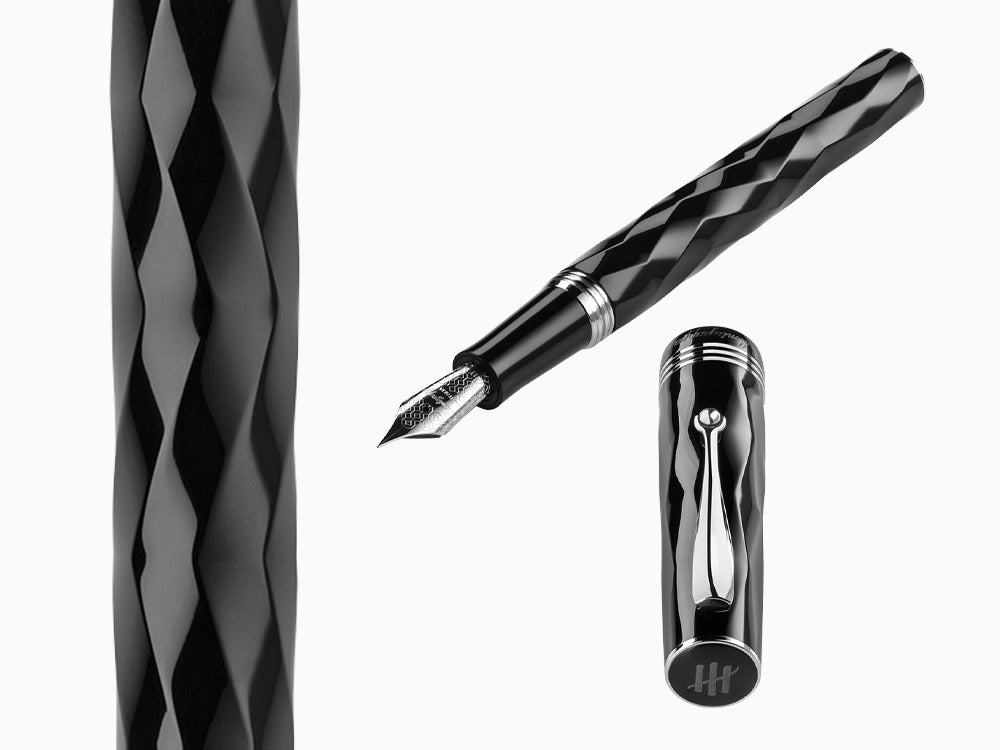 Pluma Estilográfica Montegrappa Brenta, Negro, Oro 14k, ISRBT-4C