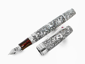 Estilográfica Montegrappa Skulls & Roses, Edición Limitada, ISSKN-SE