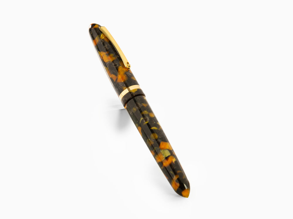 Pluma Montegrappa Venetia Havana Amber, Ambar, Acero, ISVEN_AO