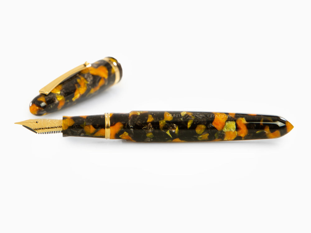 Pluma Montegrappa Venetia Havana Amber, Ambar, Acero, ISVEN_AO