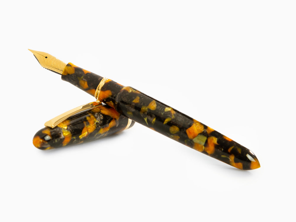 Pluma Montegrappa Venetia Havana Amber, Ambar, Acero, ISVEN_AO