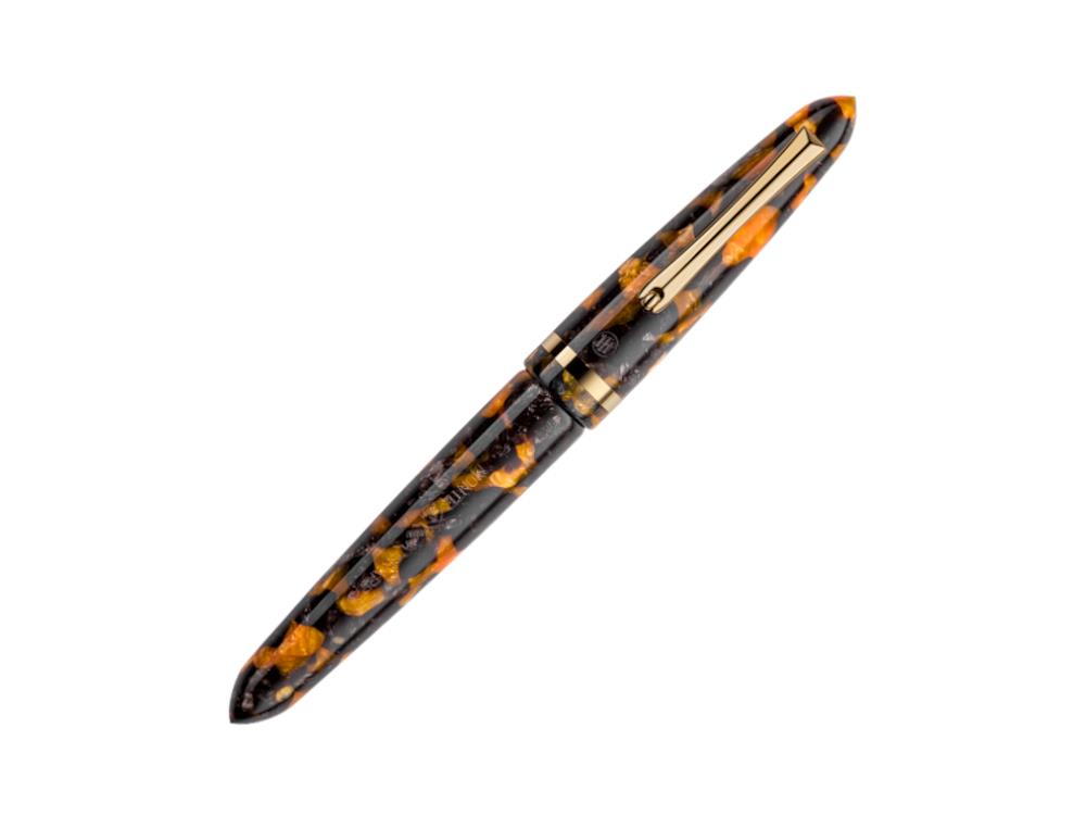 Pluma Estilográfica Montegrappa Venetia Havana Amber, Oro 14k, ISVEN_4O