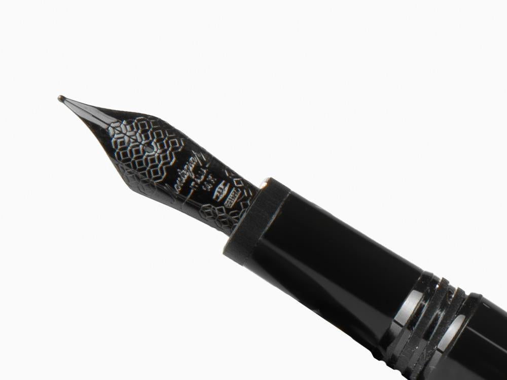 Pluma Estilográfica Montegrappa Zero, Rutenio Ultra Negro, ISZEI-4C