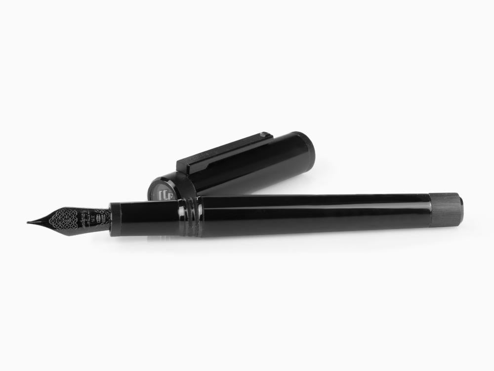 Pluma Estilográfica Montegrappa Zero, Rutenio Ultra Negro, ISZEI-4C