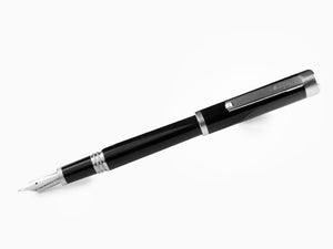 Pluma Estilográfica Montegrappa Zero, Resina Negra, Paladio IP, ISZEI-IP