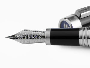 Pluma Estilográfica Montegrappa Zero, Resina Negra, Paladio IP, ISZEI-IP