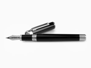 Pluma Estilográfica Montegrappa Zero, Resina Negra, Paladio IP, ISZEI-IP