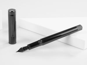 Pluma Estilográfica Montegrappa Zero, Resina Negra, Flex, ISZEI-XC