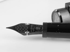 Pluma Estilográfica Montegrappa Zero, Resina Negra, Flex, ISZEI-XC