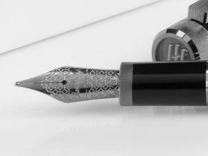 Pluma Montegrappa Zero, Resina Negra, Acero, Rutenio, ISZET-BL