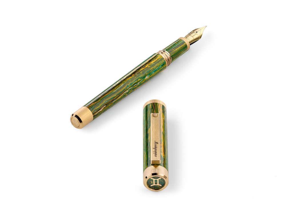 Estilográfica Montegrappa Zero Zodiac Geminis, 14K, LE, ISZEZ-4Y-G7