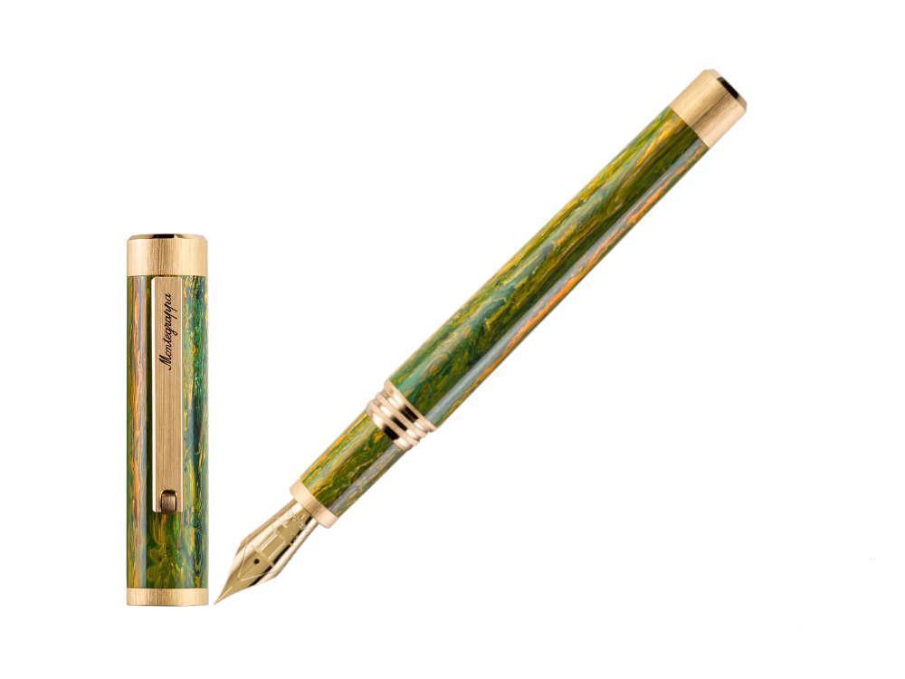 Estilográfica Montegrappa Zero Zodiac Geminis, 14K, LE, ISZEZ-4Y-G7