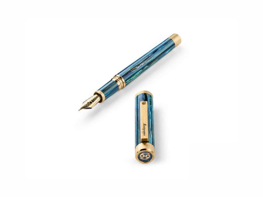 Pluma Estilográfica Montegrappa Zero Zodiac Cancer, Acero, ISZEZ-IY-G9