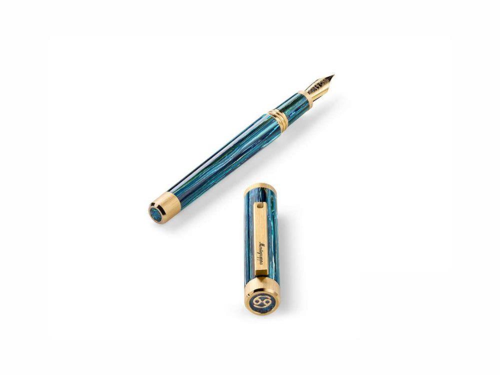 Pluma Estilográfica Montegrappa Zero Zodiac Cancer, Acero, ISZEZ-IY-G9