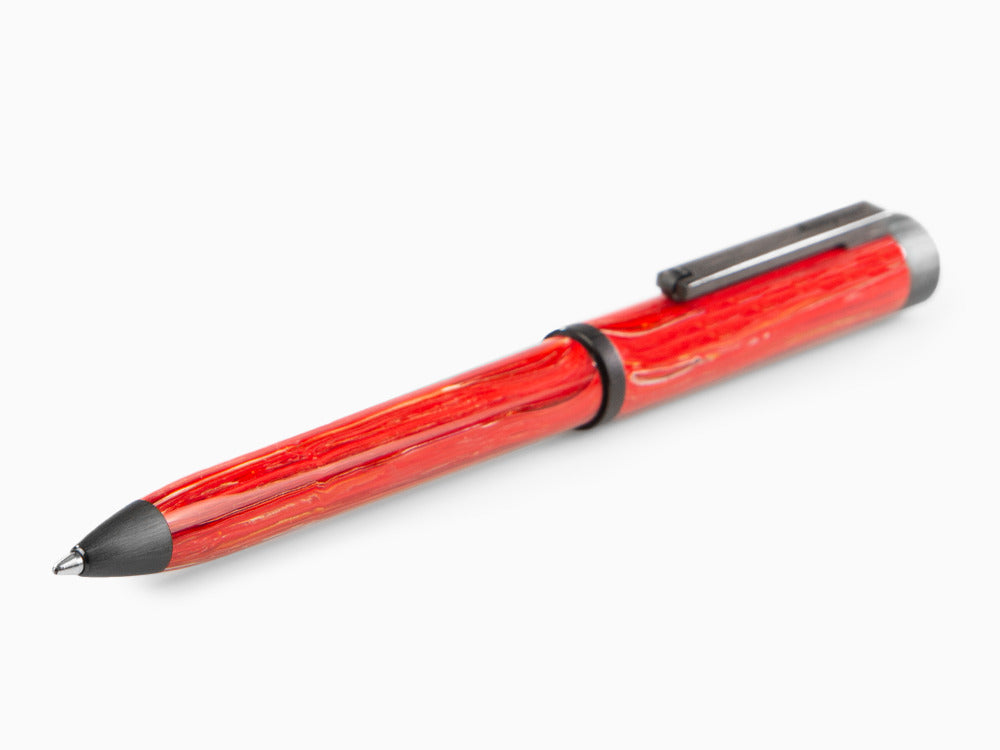 Bolígrafo Montegrappa Zero Zodiac Aries, Rojo, Acero con PVD, ISZEZBIC-R3