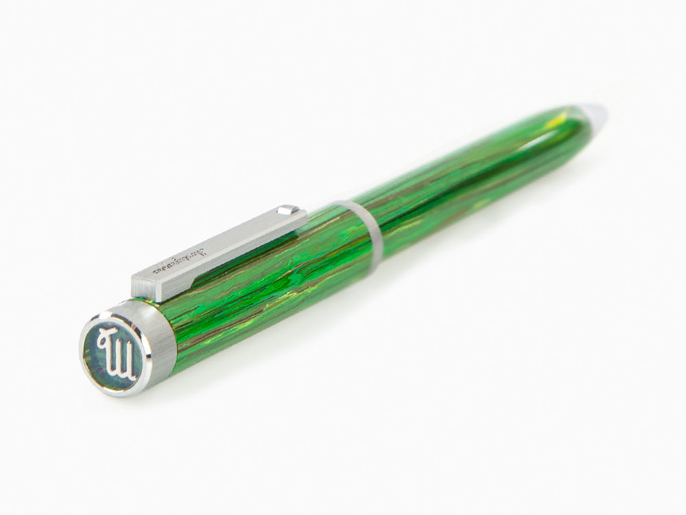 Bolígrafo Montegrappa Zero Zodiac Virgo, Verde, Acero Inoxidable, ISZEZBIP-G8