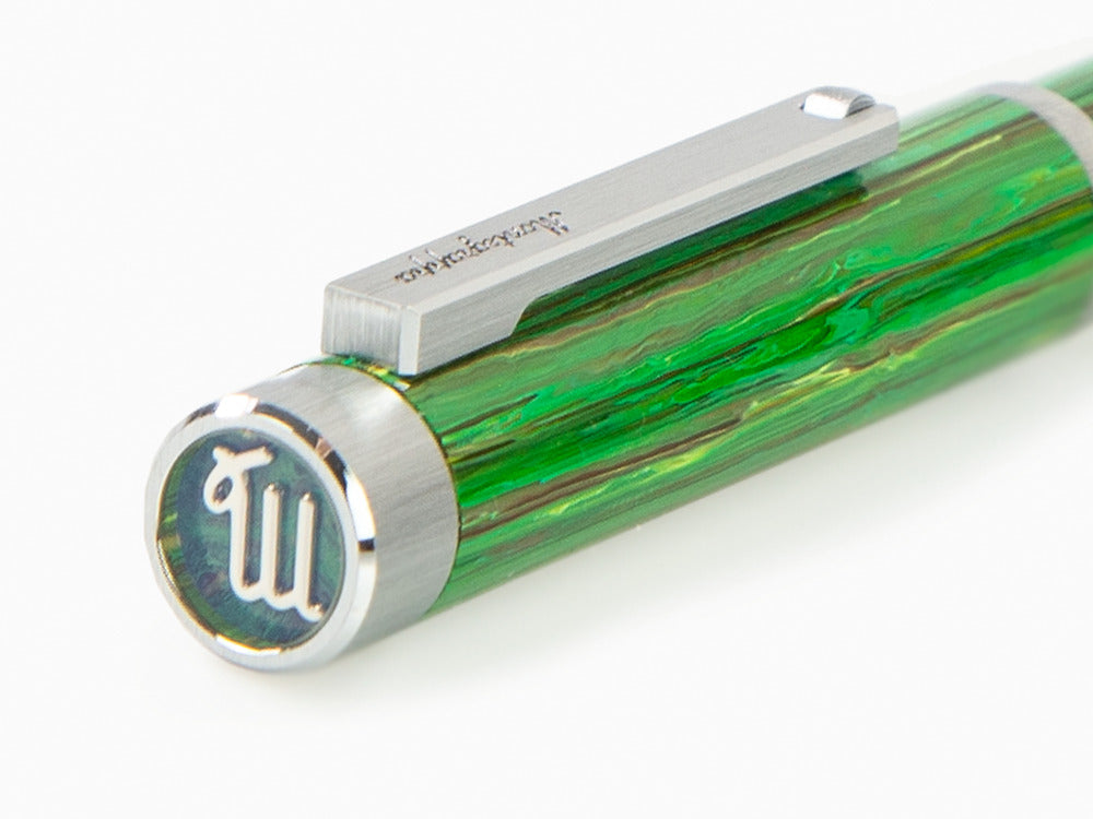 Bolígrafo Montegrappa Zero Zodiac Virgo, Verde, Acero Inoxidable, ISZEZBIP-G8